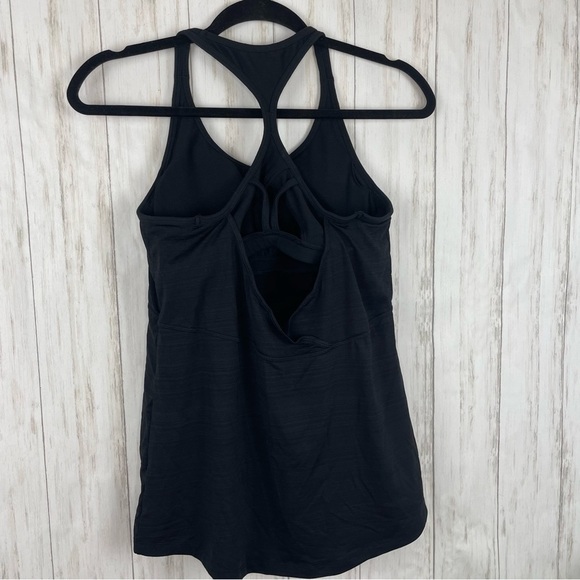 Athleta black reach restore open back strappy tank Small - Picture 4 of 8